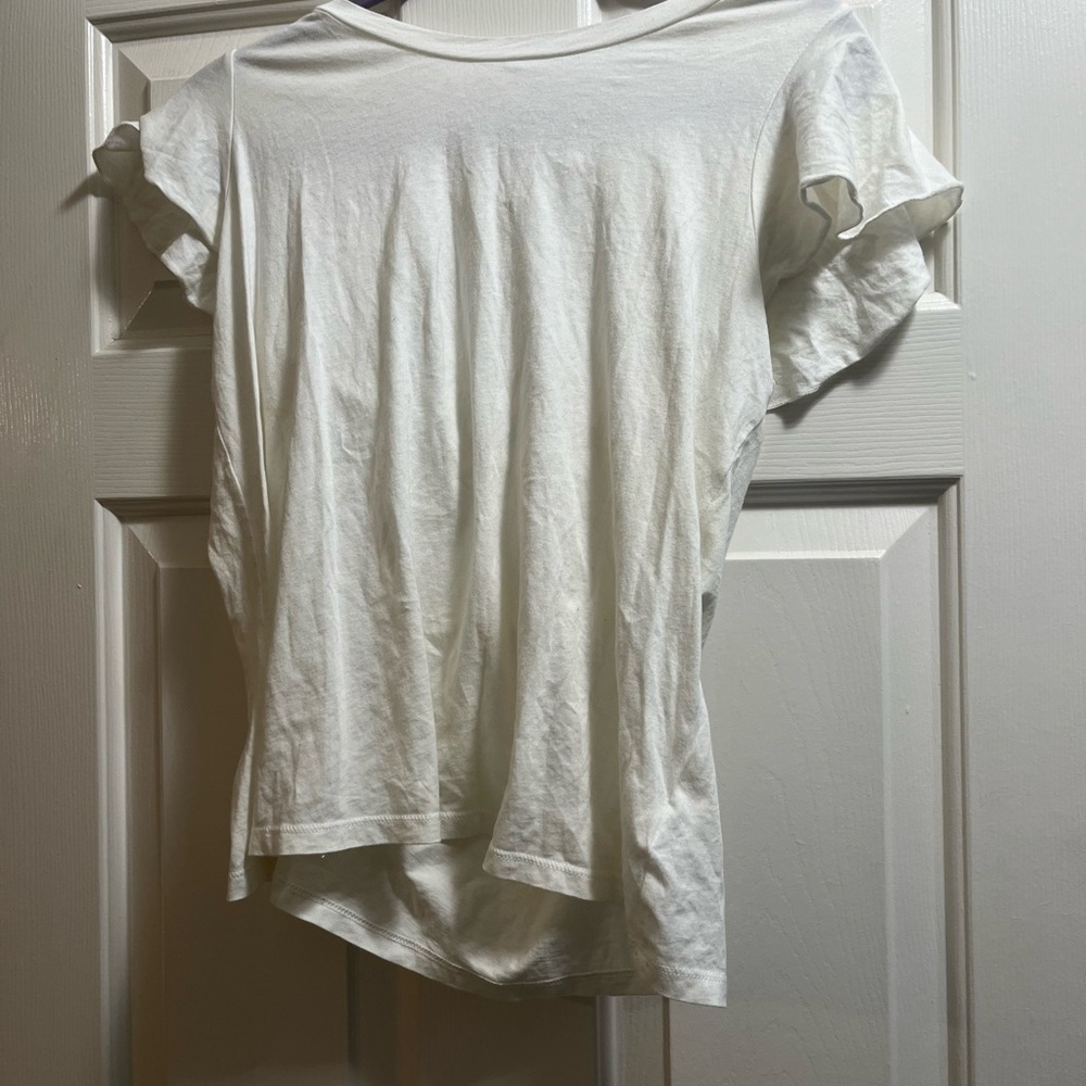 GAP White Flutter Sleeve Relaxed Tee